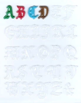 1 3/8" Alphabet Pieces Candy Mold