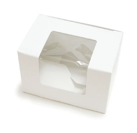 1/4 LB. White Easter Egg Box With Window
