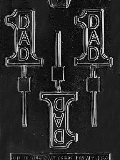 #1 Dad Lollipop Chocolate Mold