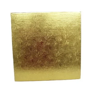 14 in. Square Gold Foil Cake Drum