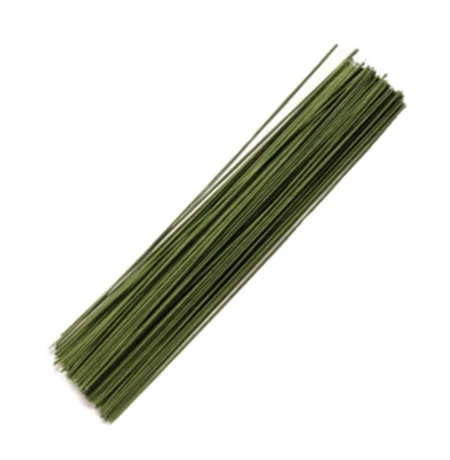 #26 Green Covered Floral Wire 6 in.