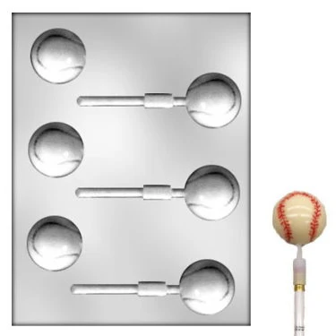 3-D Baseball Pop Candy Mold