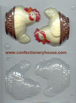 3-D sitting Hen Candy Mold