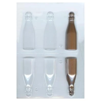 3-D Small Champagne or Wine Bottle Candy Mold