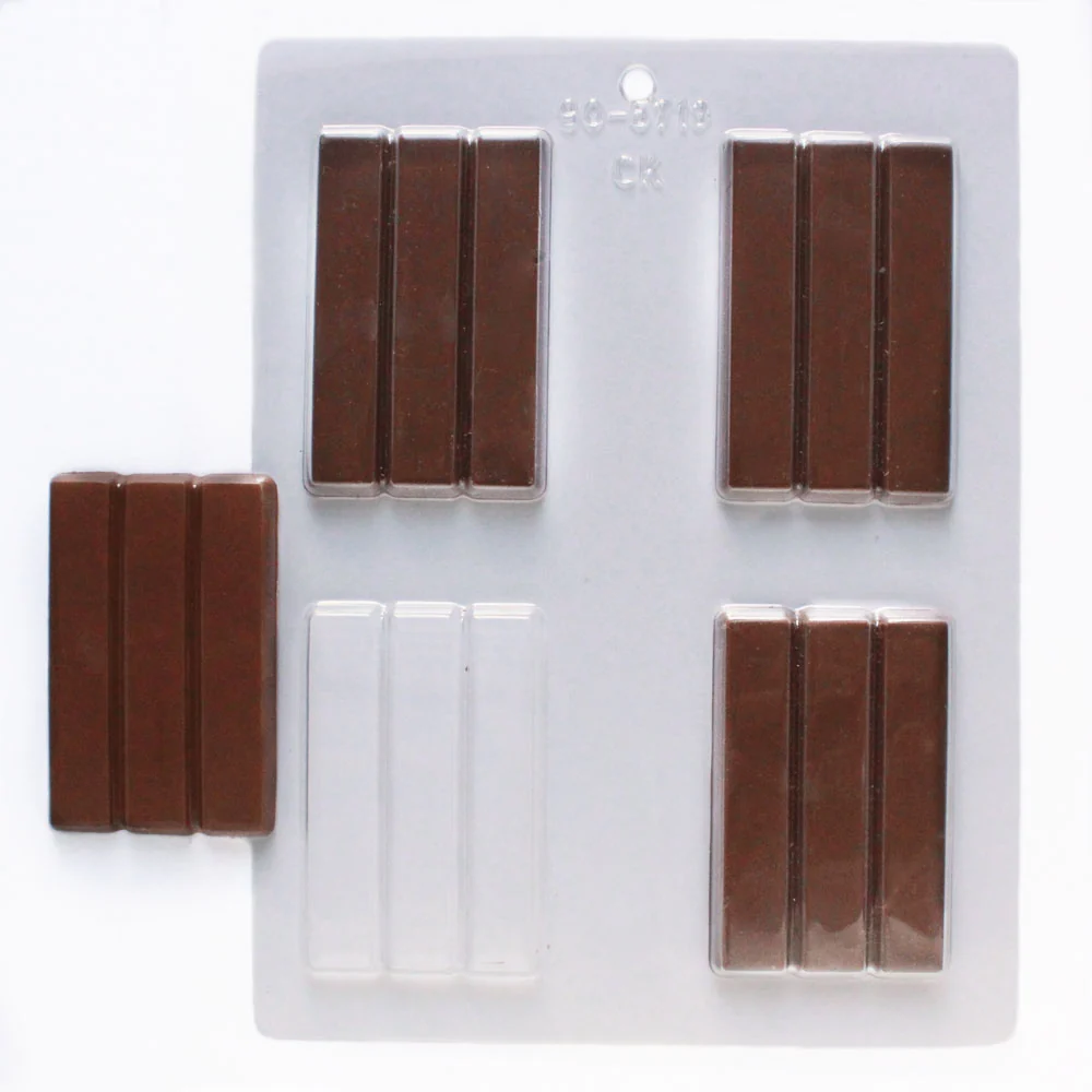 3 Section Break Apart Chocolate Bar Mold