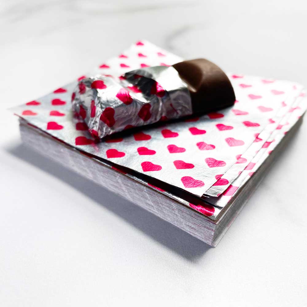 3x3 inch Valentine Foil Candy Wrappers - Image 2