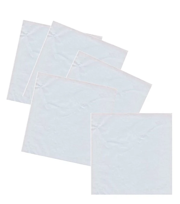 3x3 inch White Foil Candy Wrappers