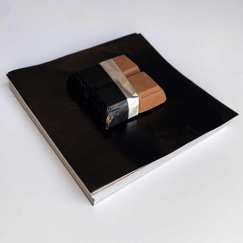 4x4 inch Black Foil Candy Wrappers - Image 2