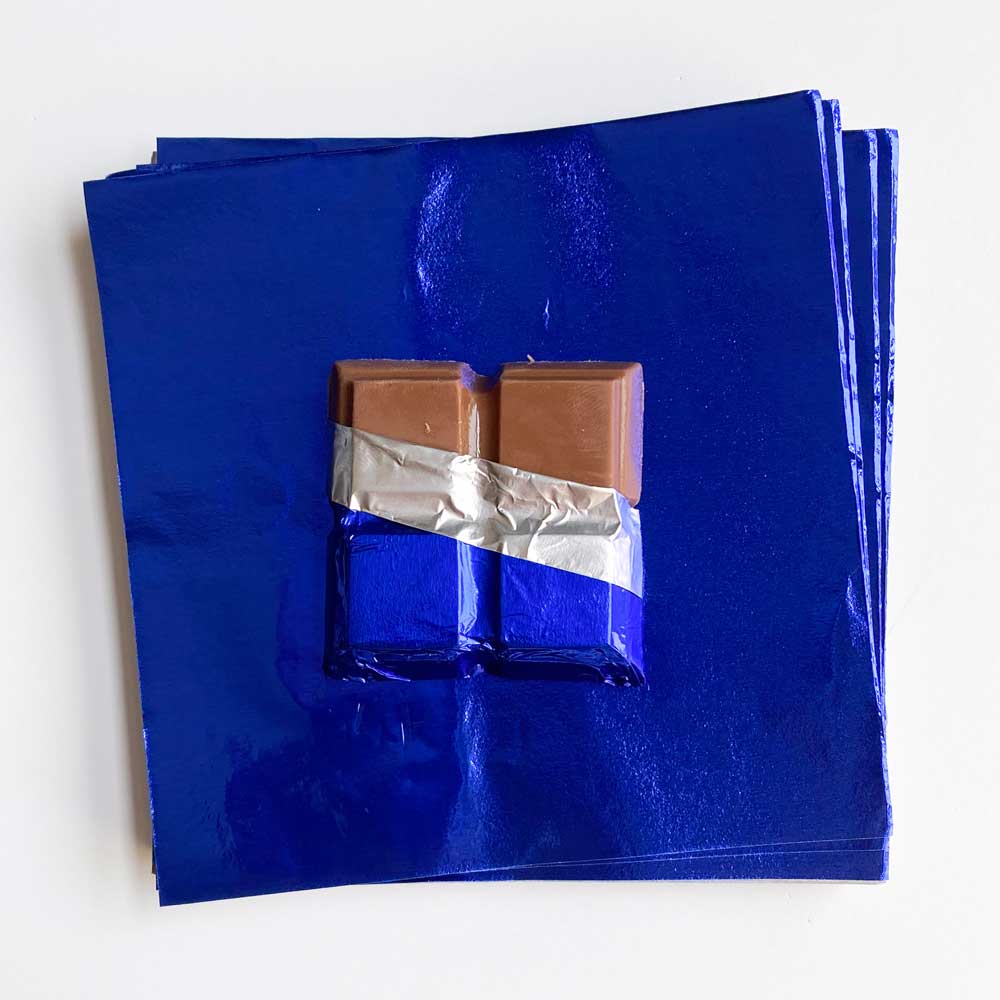 4x4 inch Dark Blue Foil Candy Wrappers