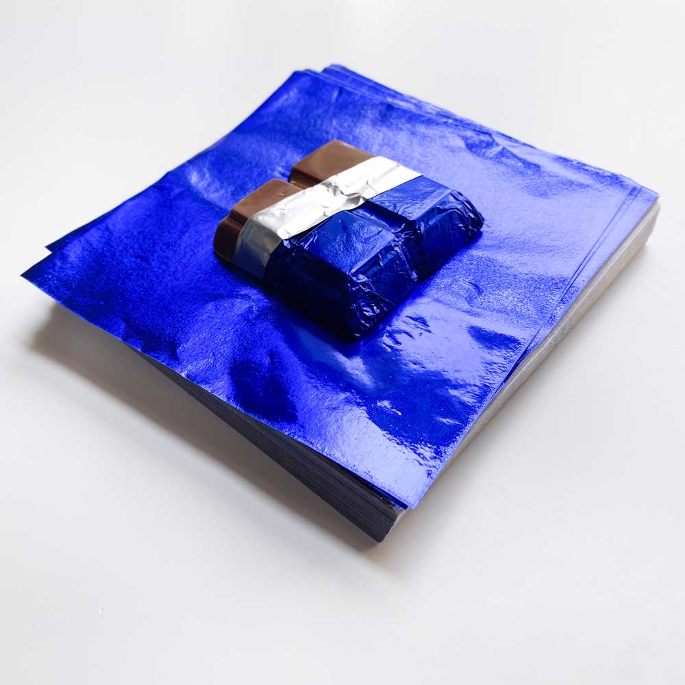 4x4 inch Dark Blue Foil Candy Wrappers - Image 2
