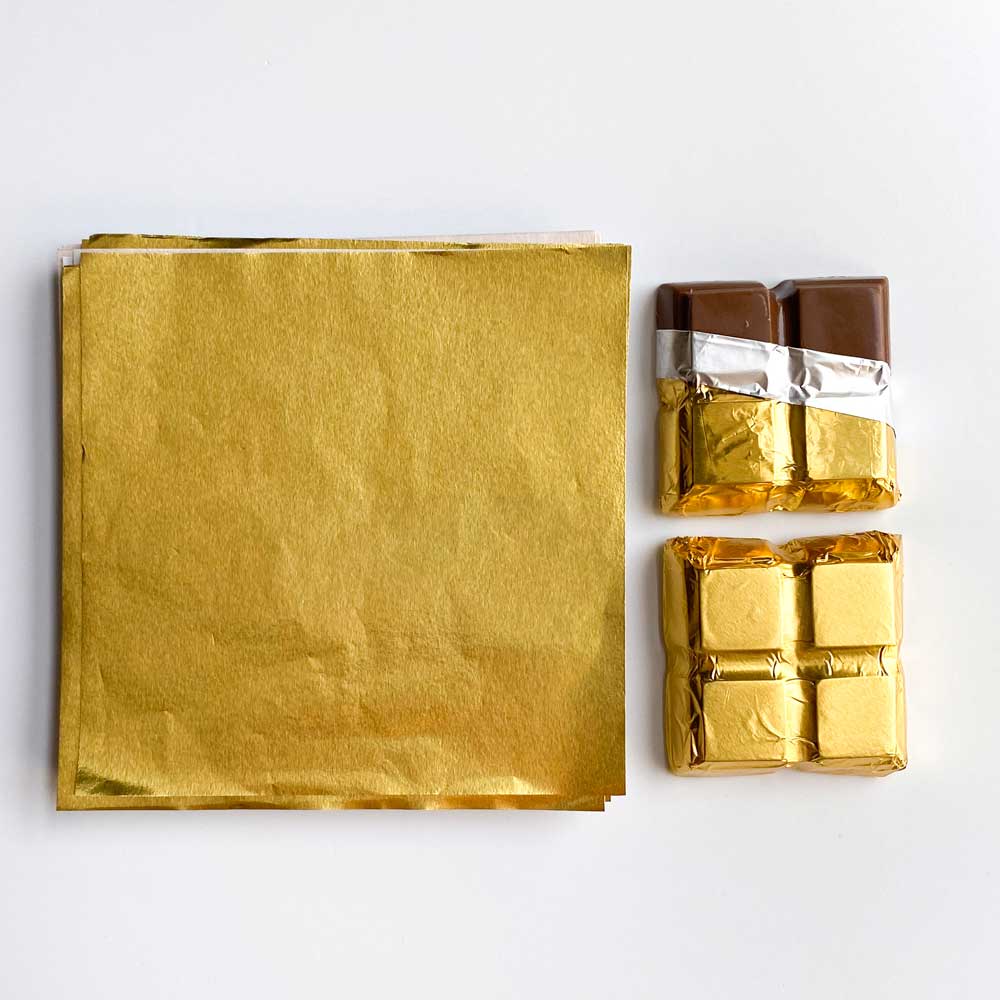4x4 inch Gold Foil Candy Wrappers - Image 3