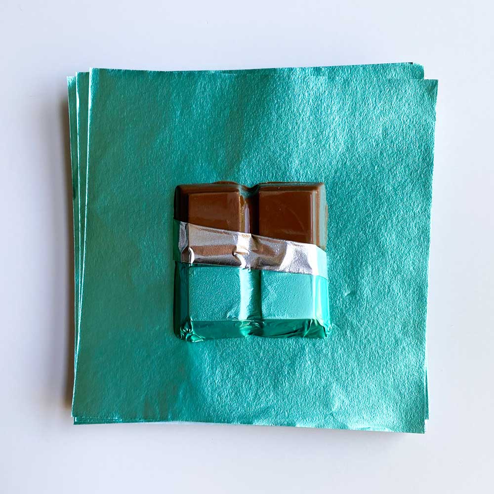 4x4 inch Light Jade Foil Candy Wrappers
