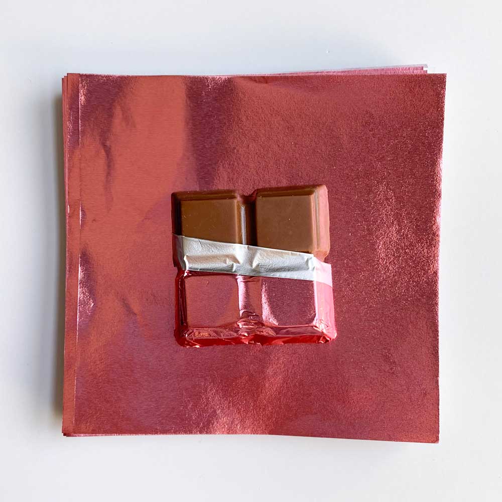 4x4 inch Pink Foil Candy Wrappers