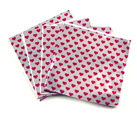 4x4 inch Valentine Foil Candy Wrappers