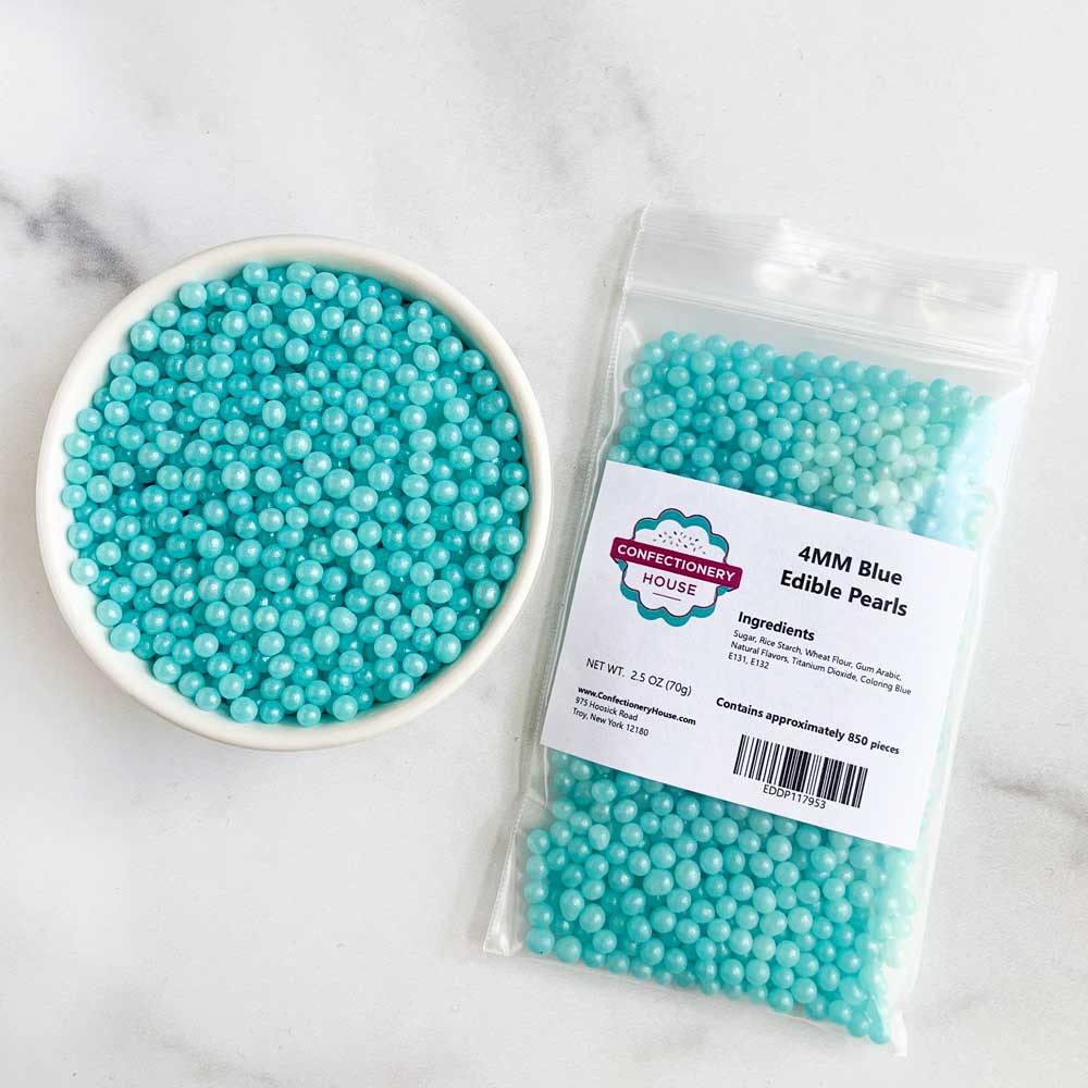 4MM Blue Edible Pearls - Image 3
