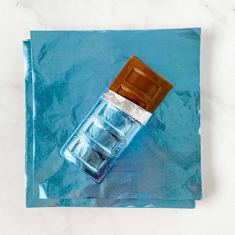 6x6 inch Blue Foil Candy Wrappers