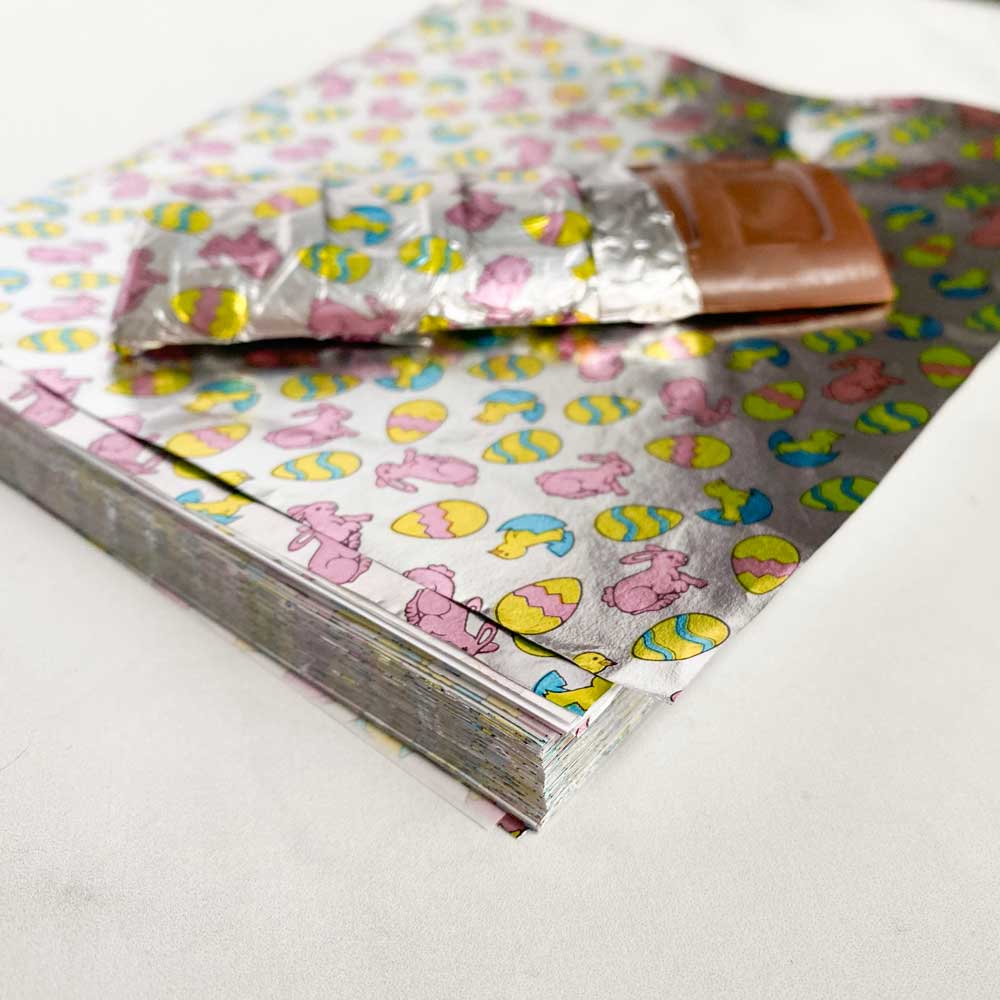 6x6 inch Easter Print Foil Candy Wrappers - Image 2