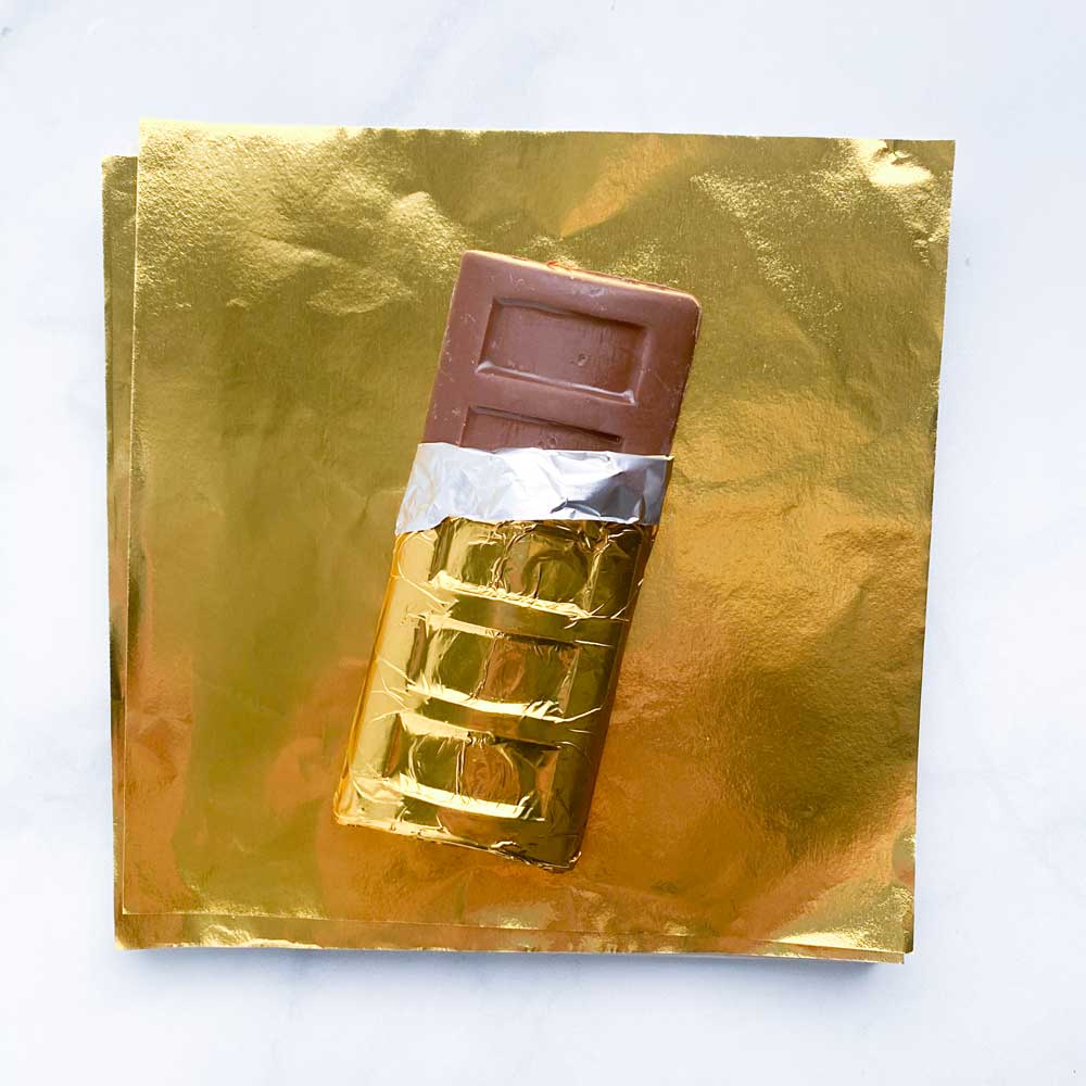 6x6 Inch Gold Foil Candy Wrappers
