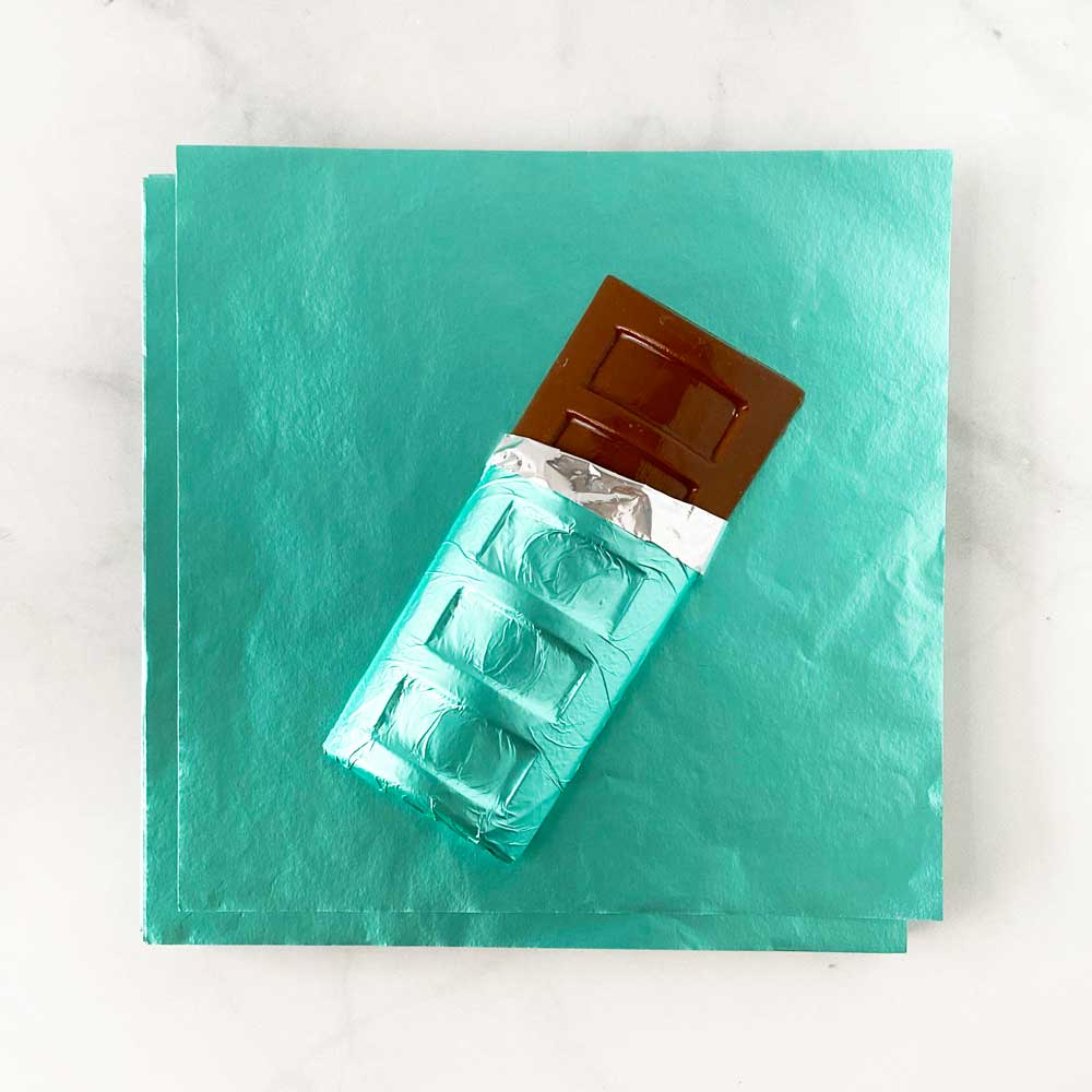 6x6 inch Light Jade Foil Candy Wrappers