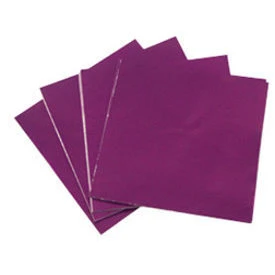 6X6 inch Purple Foil Candy Wrappers