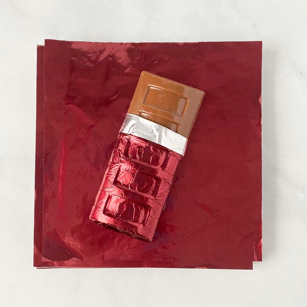 6x6 inch Burgundy Foil Candy Wrappers