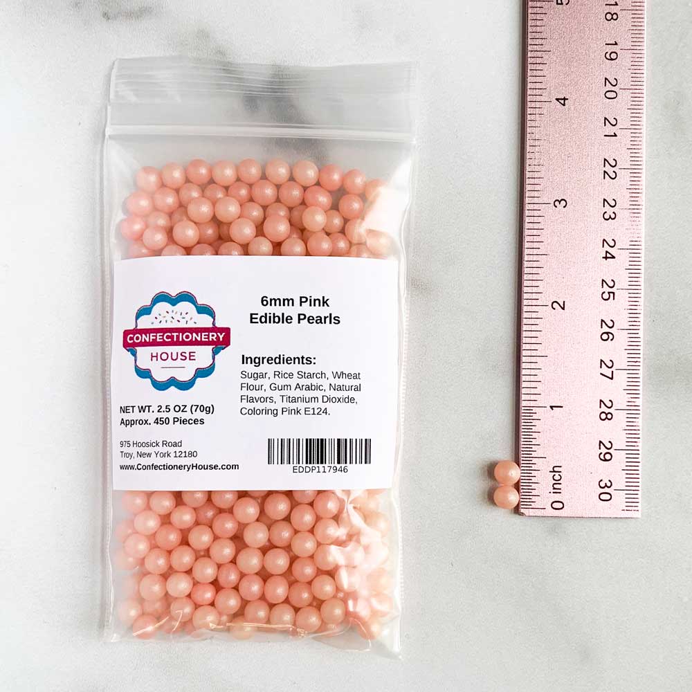6MM Pink Edible Pearls - Image 3