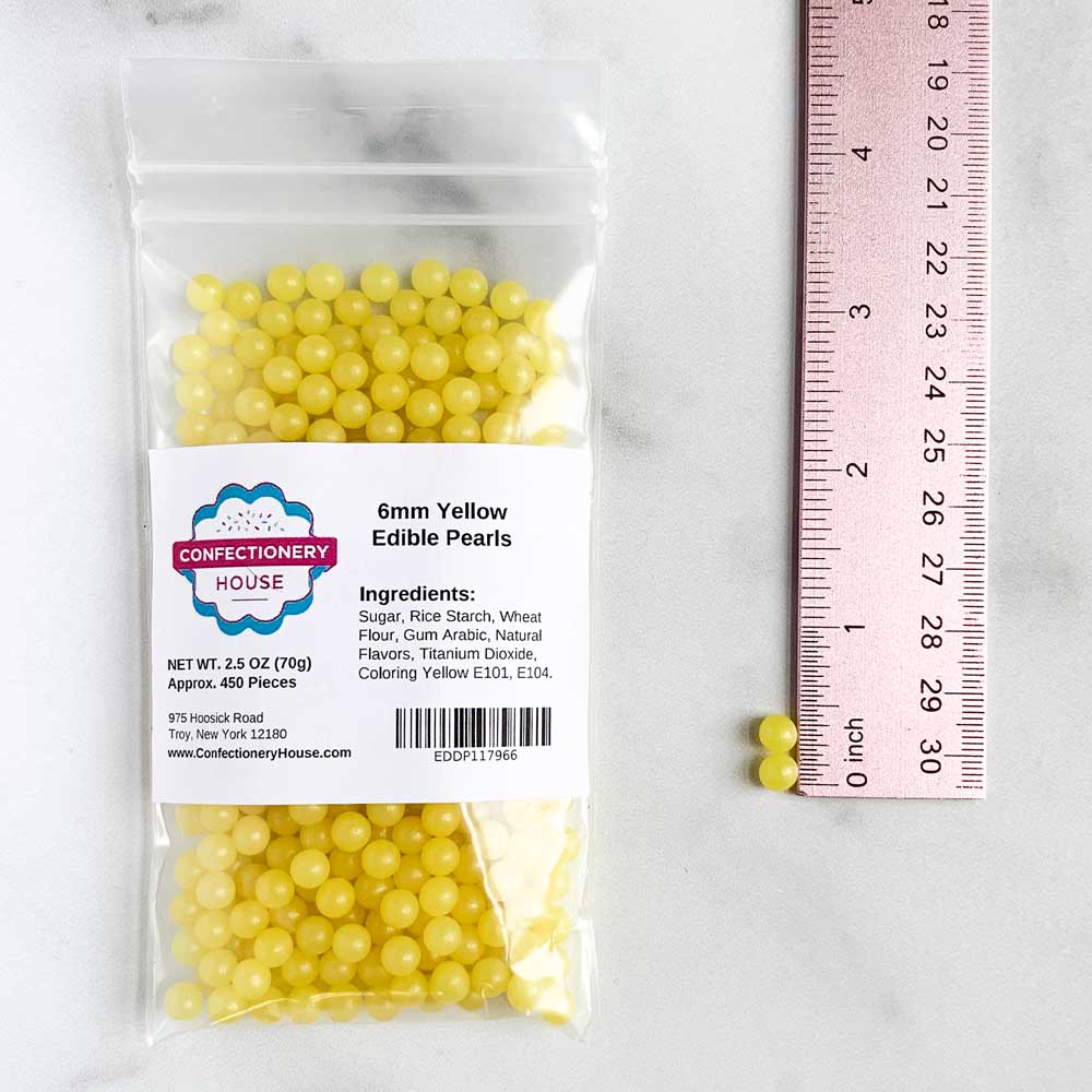 6MM Yellow Edible Pearls - Image 2