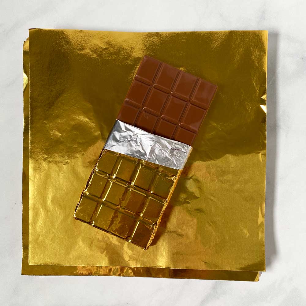 8x8 inch Gold Foil Candy Wrappers