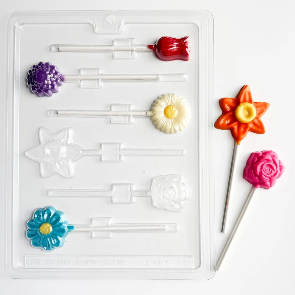 Assorted Flowers Lollipop Mold
