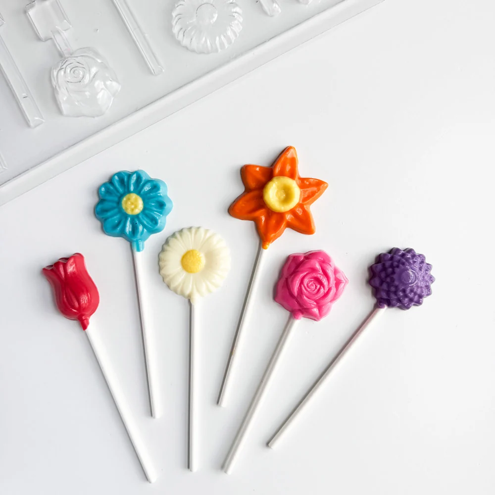 Assorted Flowers Lollipop Mold - Image 2