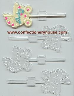 Baby Carriage Lollipop Chocolate Mold