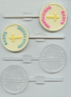 Baby's Christening Lollipop Chocolate Mold