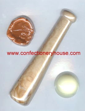 Baseball, Bat and Glove Candy Mold