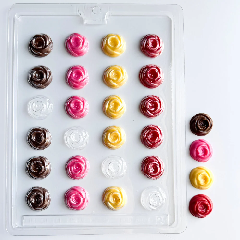 Bite Size Rose Pieces Candy Mold