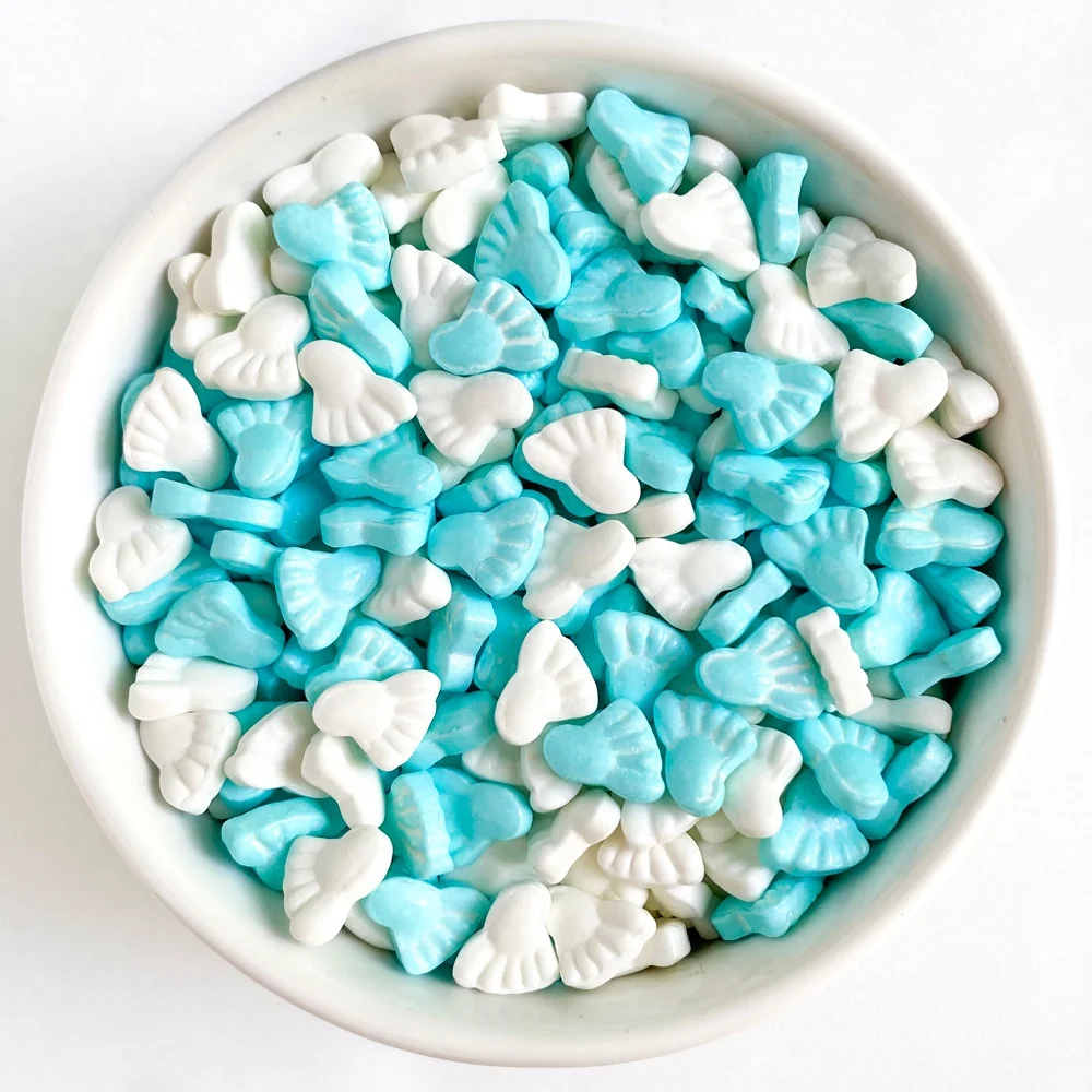 Blue And White Baby Feet Sprinkles