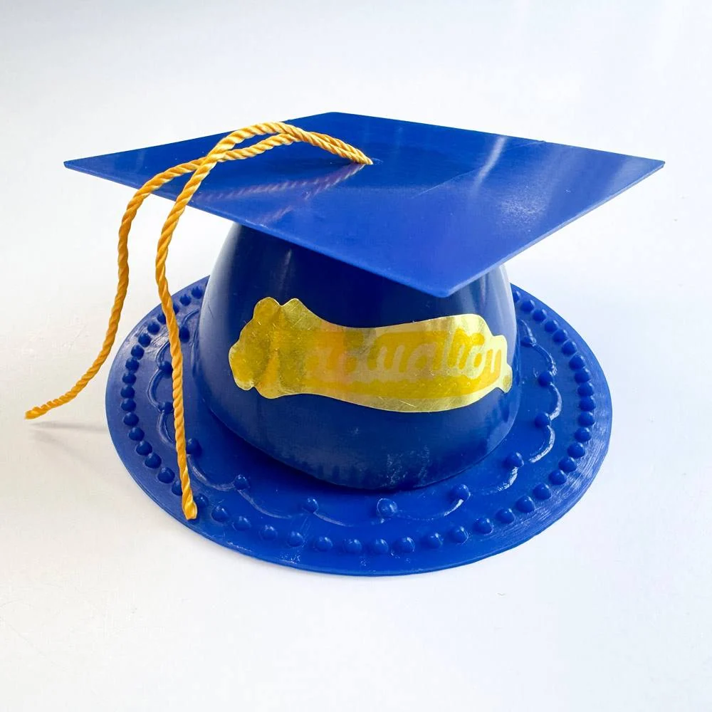 Blue Graduation Cap Cake Topper