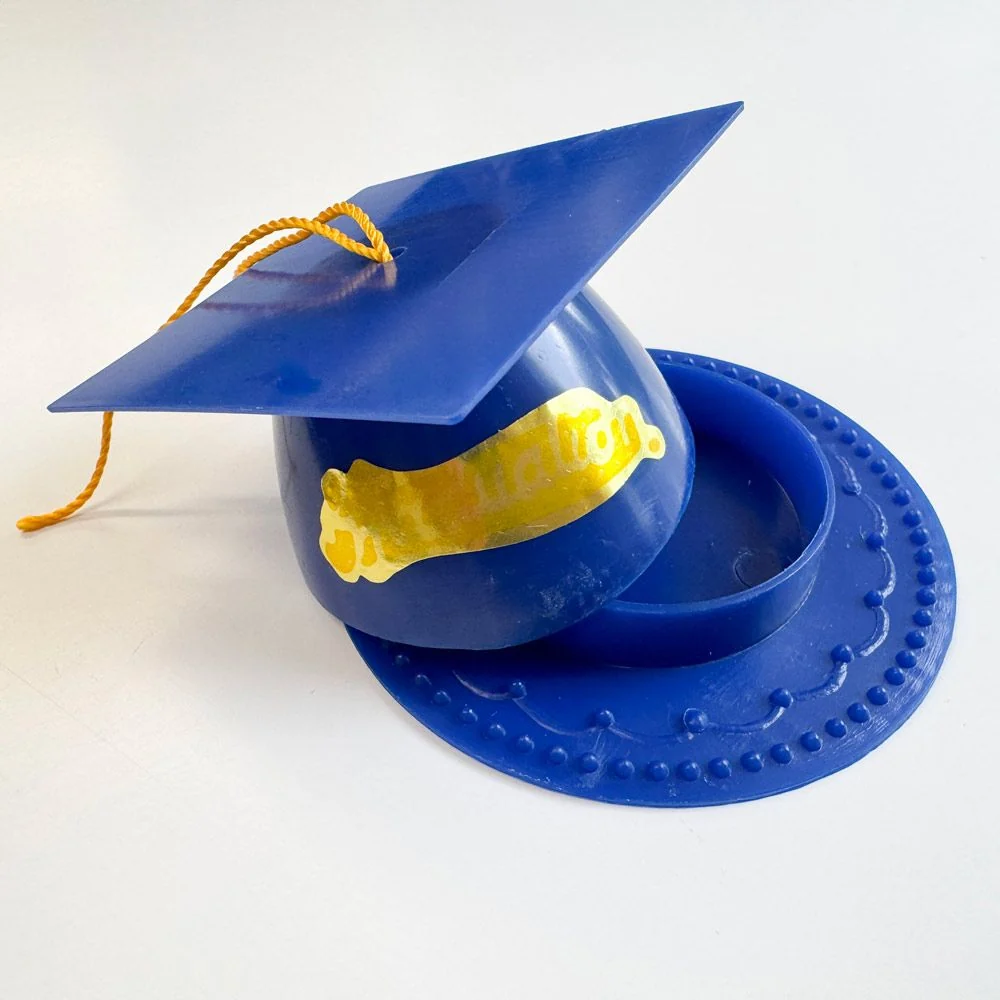 Blue Graduation Cap Cake Topper - Image 2