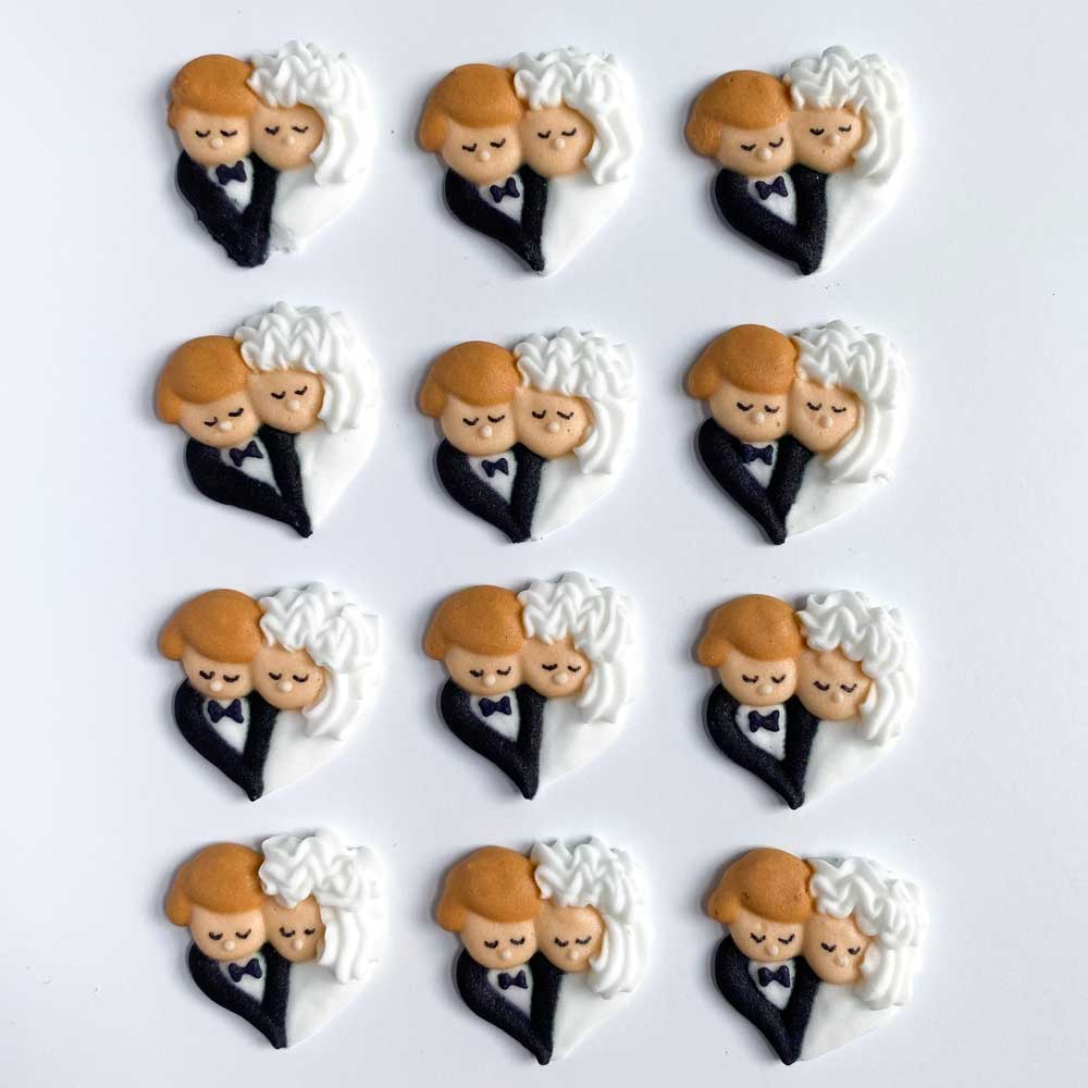 Bride and Groom Icing Pieces