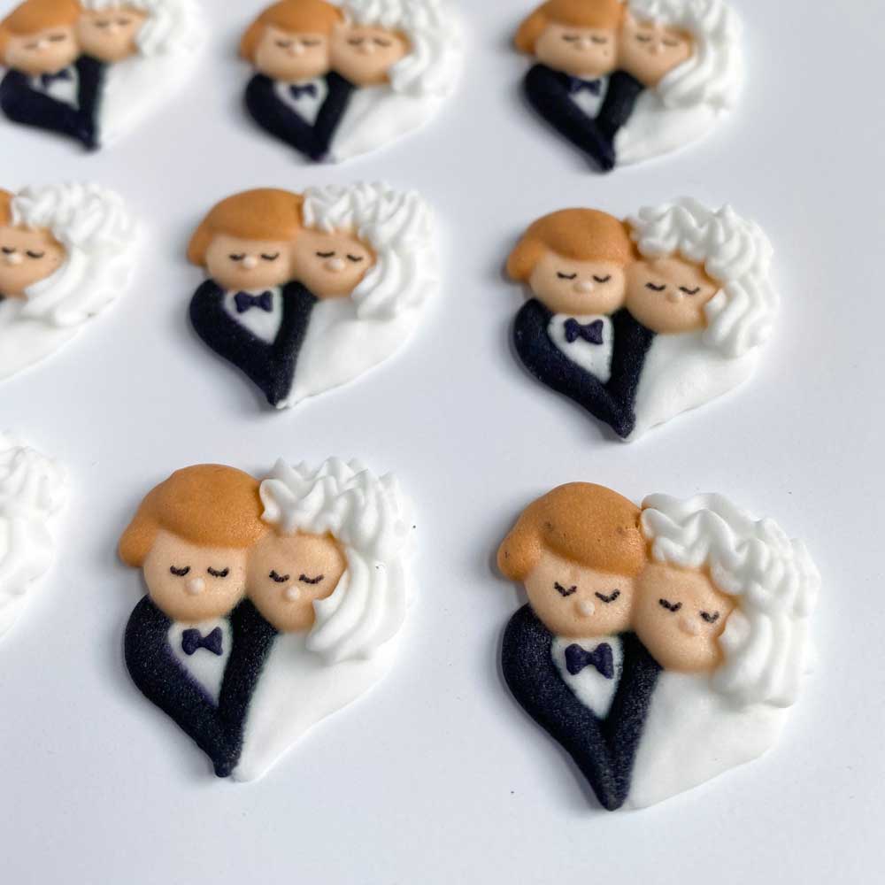 Bride and Groom Icing Pieces - Image 2