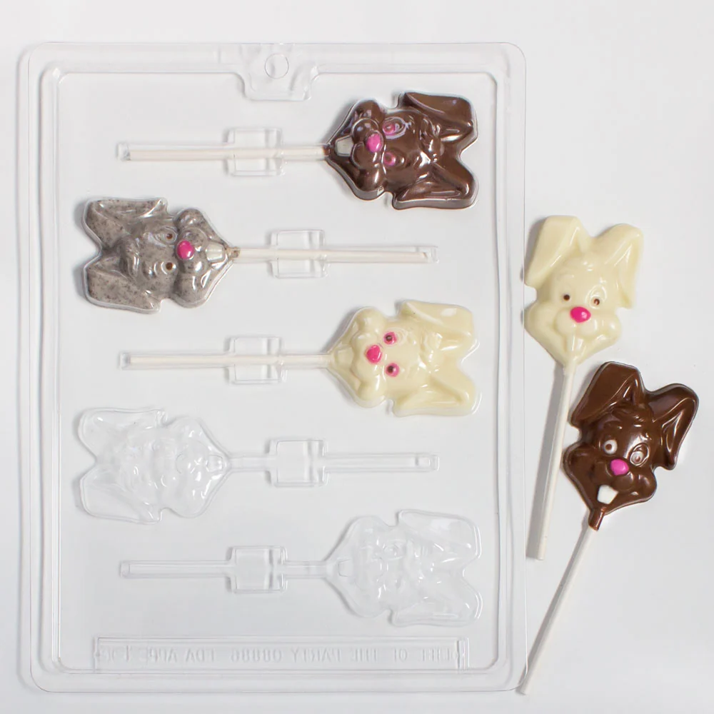 Bucktooth Bunny Lollipop Chocolate Mold