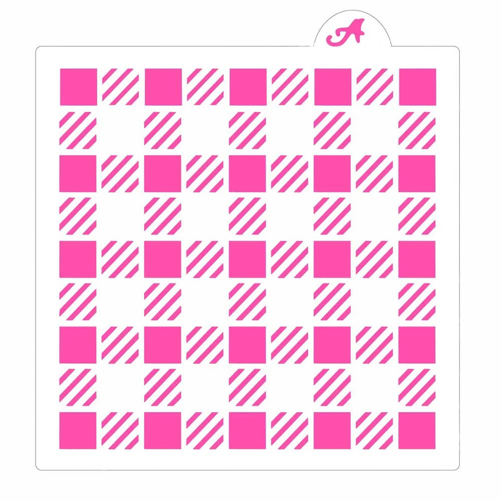 Buffalo Plaid Cookie Stencil