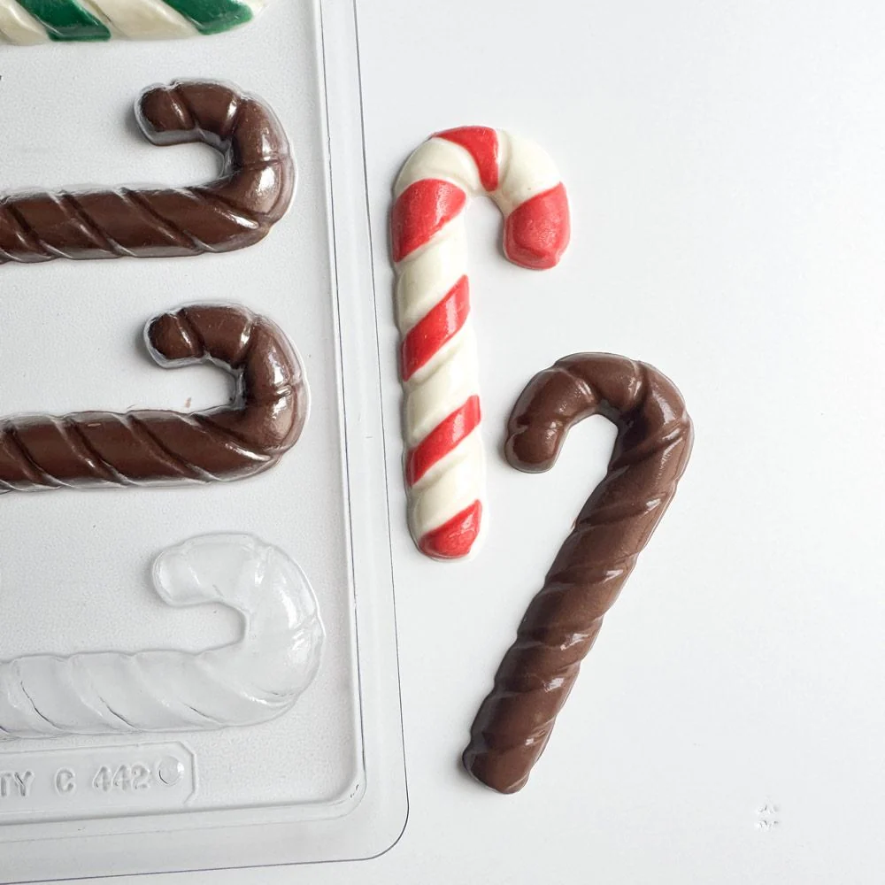 Candy Cane 4"  Pieces Candy Mold - Image 2
