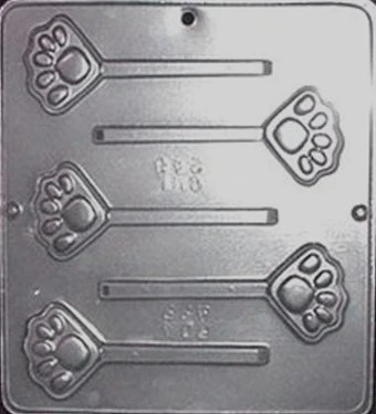 Cat Paw Print Pop Candy Mold