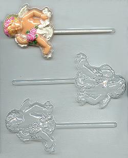 Cherubs With Roses Pop Candy Mold