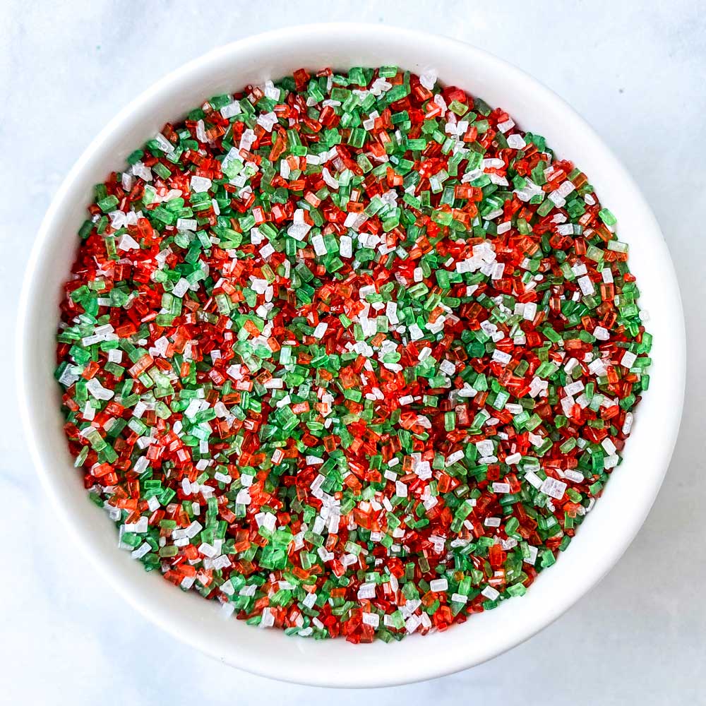 Christmas Mix Coarse Sugar Crystals