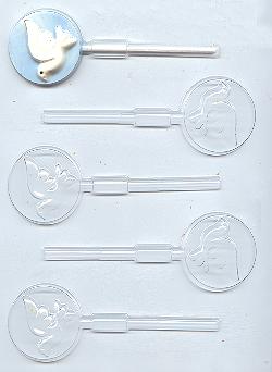 Dove on Circle Pop Candy Mold