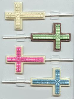 Decorative Cross Pop Candy Mold