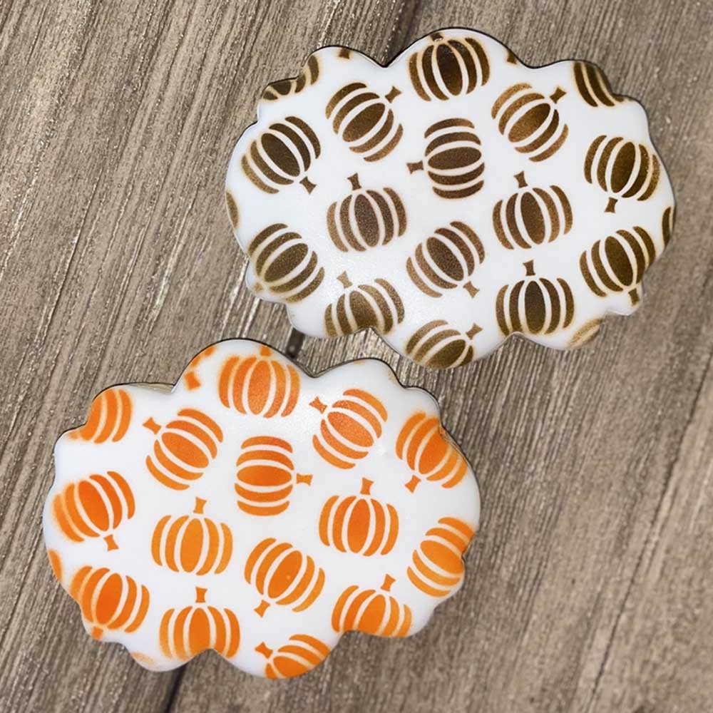 Fall Pumpkin Pattern Cookie Stencil - Image 2