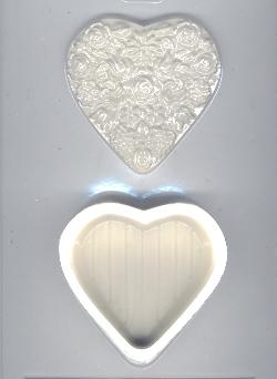 Flowered Heart Pour Box Mold