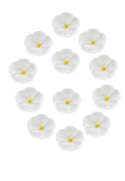 Forget Me Not White Mini Royal Icing Flowers